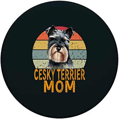 Cesky Terrier Dog אמא רטרו מצחיק הכלבים שלי הם פופ -פופ -פופ -קרדיו הניתנים להחלפה