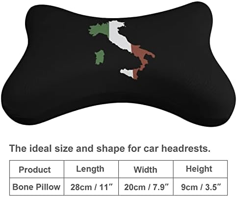 איטליה דגל מפה 2 יחידות צוואר רכב כריות נושמות כרית ראש רכב נושאת כרית מושב מכונית נוחה כרית מתאימה