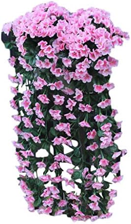 פרחים תלויים פרחי קיסוס מלאכותיים סגוליים, גדר מרפסת קישוט לגינה קישוט קיר פרחים מלאכותי, טבעת