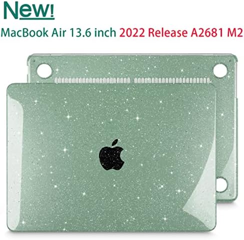 Tuiklol תואם ל- MacBook Air החדש ביותר 13.6 אינץ 'מארז 2022 M2 A2681, מארז פגז קשה מפלסטיק עם