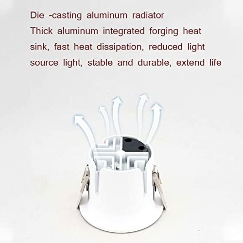 Usmjqvz led aluminum לבן יכול להדליק 7W, 10W, 12 וולט LED תאורה שקועה תאורה משטח משטח הרכבה על תקרה