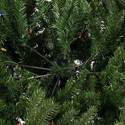 Vickerman 4.5 'Balsam Spruce Artificial Artificial עץ חג המולד, אורות LED -LED -LIT רב -צבעוניים