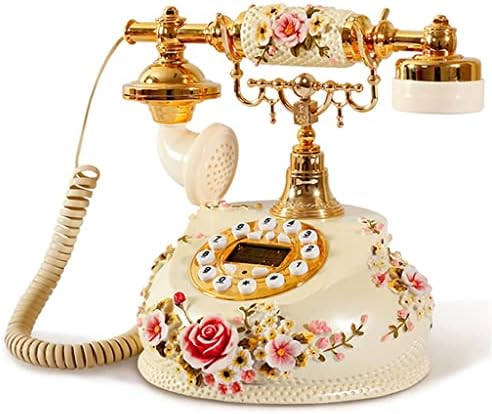 ZLVWB סגנון אירופי רטרו טלפון בית עתיק טלפון קבוע קישוטים לקישוט בית